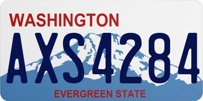 WA license plate AXS4284