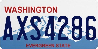 WA license plate AXS4286