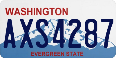WA license plate AXS4287