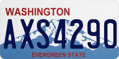 WA license plate AXS4290