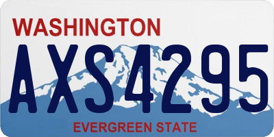 WA license plate AXS4295