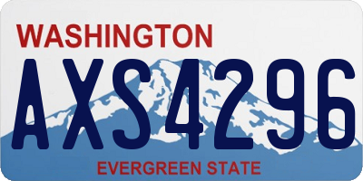 WA license plate AXS4296