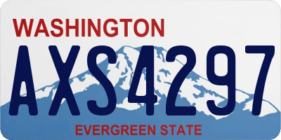 WA license plate AXS4297