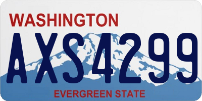 WA license plate AXS4299