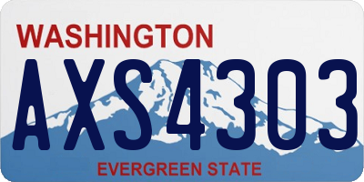 WA license plate AXS4303
