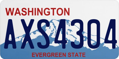 WA license plate AXS4304