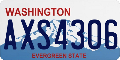 WA license plate AXS4306