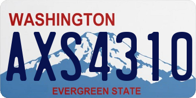 WA license plate AXS4310