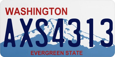 WA license plate AXS4313