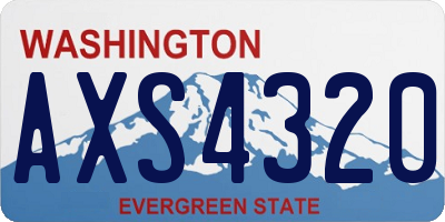 WA license plate AXS4320