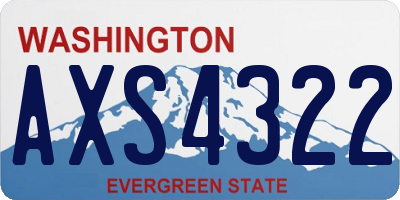 WA license plate AXS4322