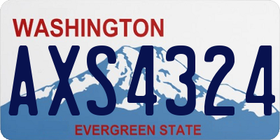 WA license plate AXS4324