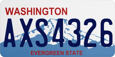 WA license plate AXS4326