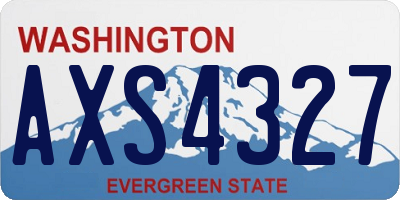 WA license plate AXS4327