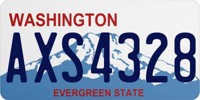 WA license plate AXS4328