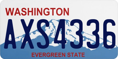 WA license plate AXS4336