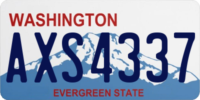 WA license plate AXS4337