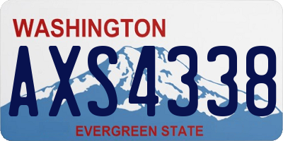 WA license plate AXS4338
