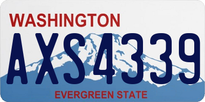 WA license plate AXS4339