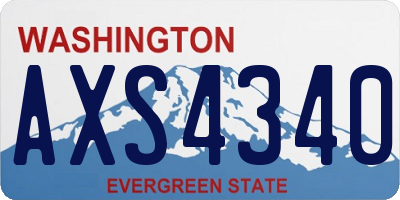 WA license plate AXS4340