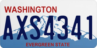 WA license plate AXS4341