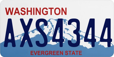 WA license plate AXS4344