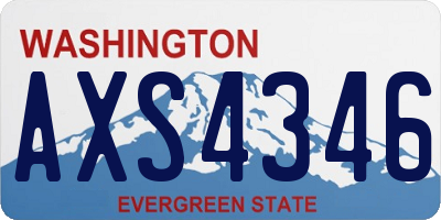 WA license plate AXS4346