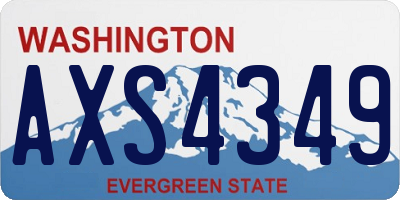 WA license plate AXS4349
