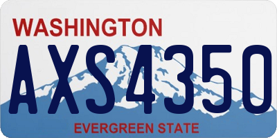 WA license plate AXS4350