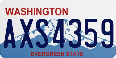 WA license plate AXS4359