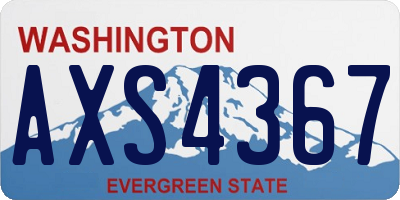 WA license plate AXS4367