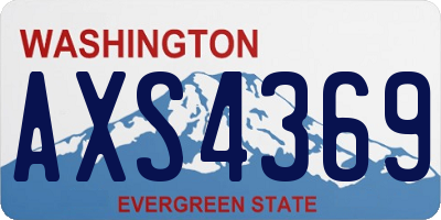 WA license plate AXS4369