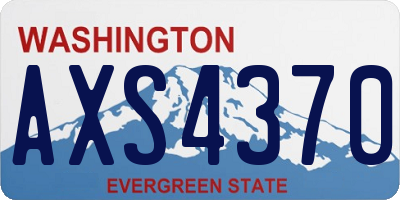 WA license plate AXS4370