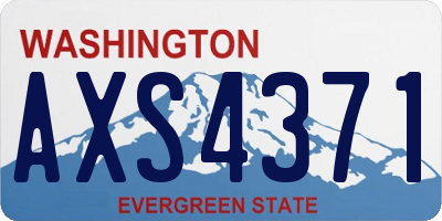 WA license plate AXS4371