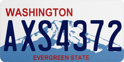 WA license plate AXS4372