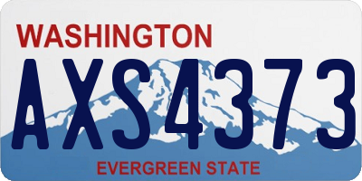 WA license plate AXS4373