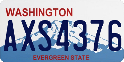 WA license plate AXS4376