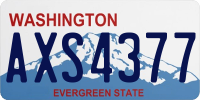 WA license plate AXS4377
