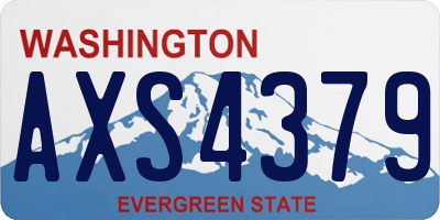 WA license plate AXS4379