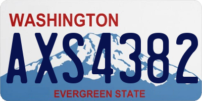 WA license plate AXS4382