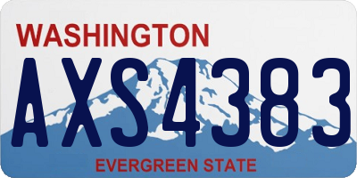 WA license plate AXS4383