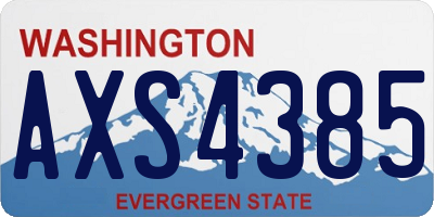 WA license plate AXS4385
