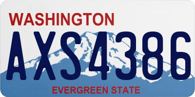 WA license plate AXS4386