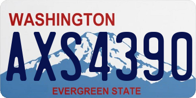 WA license plate AXS4390