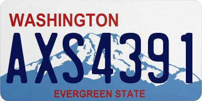 WA license plate AXS4391