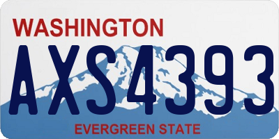 WA license plate AXS4393
