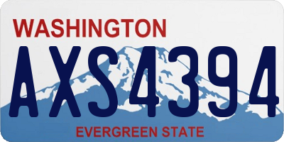 WA license plate AXS4394