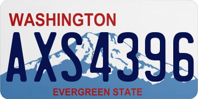 WA license plate AXS4396