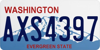 WA license plate AXS4397