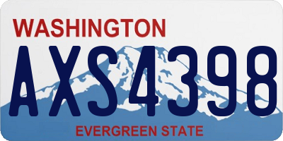 WA license plate AXS4398